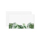 Cartes de place plates en feuille de palme tropica