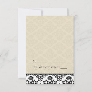 Cartes de place pliantes Tente ivoire Damas