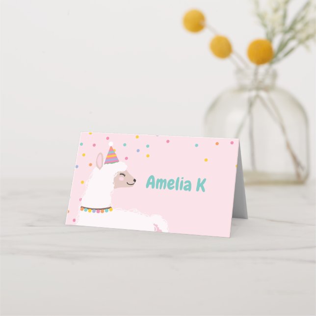 Cartes de place pour la fête de Llama (Devant)