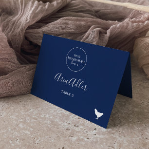 Cartes de place pour le repas de poulet Monogramme