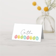 Cartes de place pour œufs de Pâques