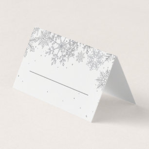 Cartes de place Silver Snowflake