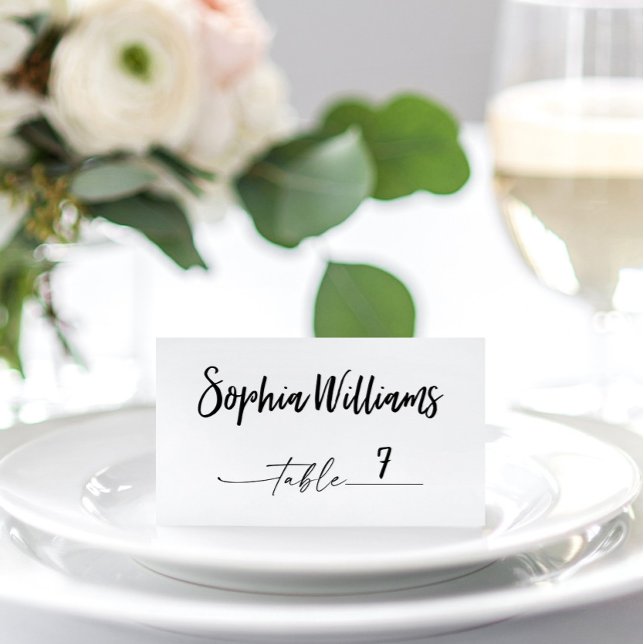 Cartes De Place Simplement Minimales (Simply Minimum Wedding Place Cards)