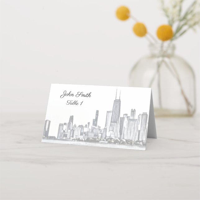 Cartes de place Skyline de Chicago (Devant)