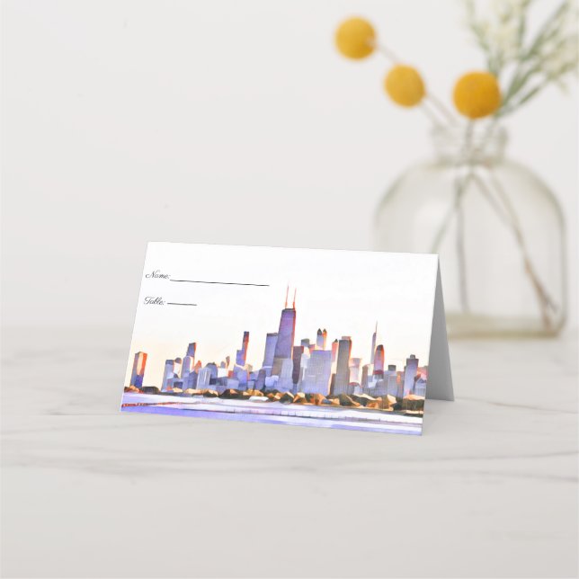 Cartes de place Skyline de Chicago (Devant)