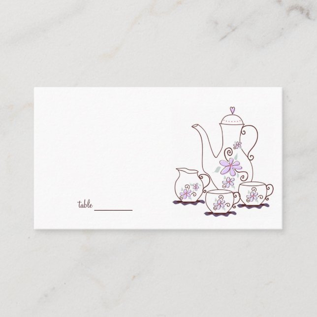 Cartes de Place Tea Party (Devant)