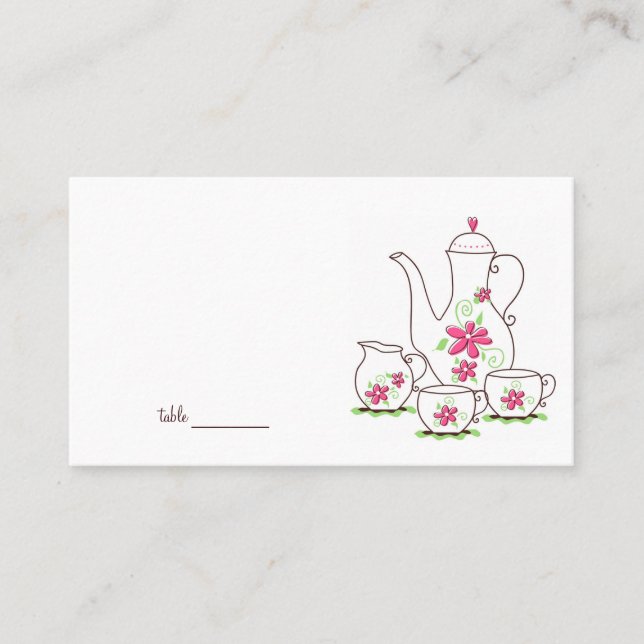 Cartes de Place Tea Party (Devant)