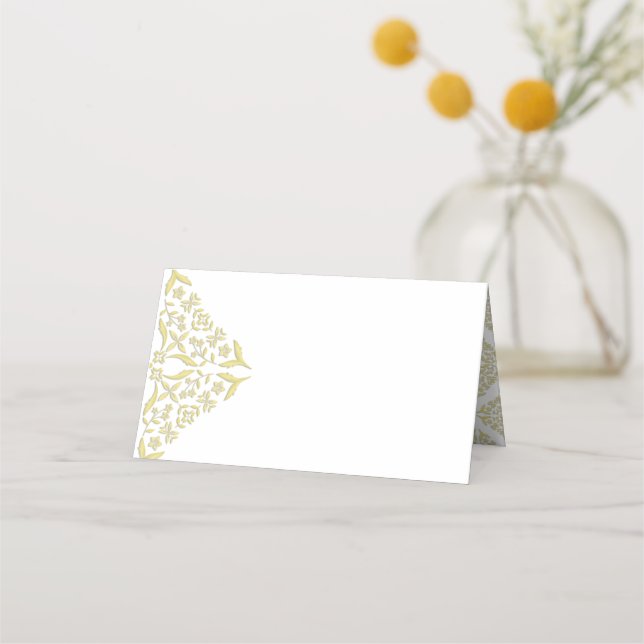 Cartes de place vierges Filigree or (Devant)