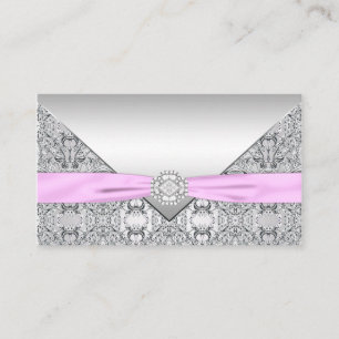 Cartes de placement argent et rose