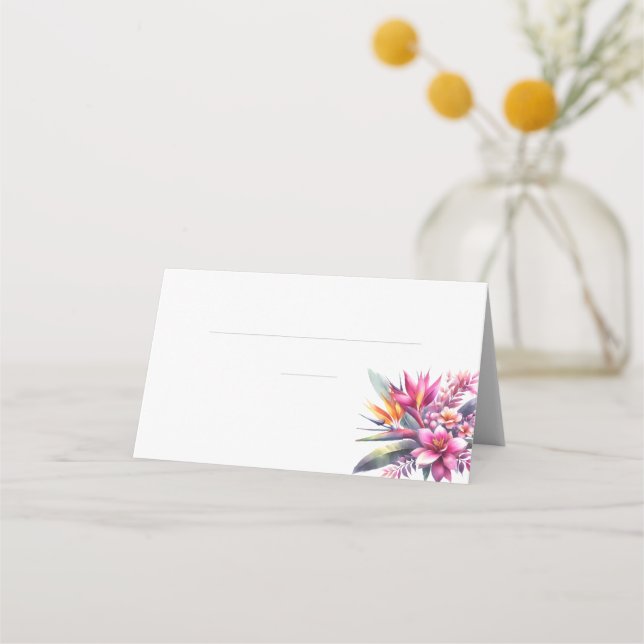 Cartes de placement de mariage - Eau-forte Tropica (Dos)