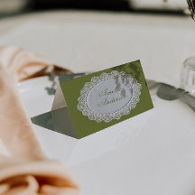 Cartes de placement de mariage en argent ancien av