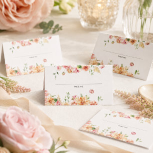 Cartes de placement de mariage florales Afterglow