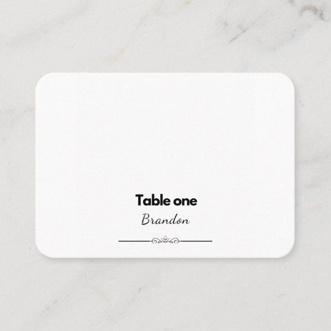 Cartes de Placement de Mariage Personnalisées (Devant)