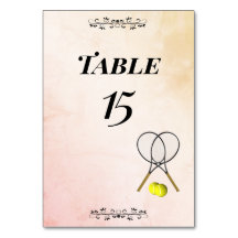 Cartes de placement numérotées pour tennis de tabl