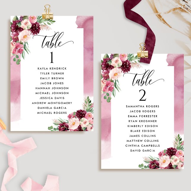 Cartes de plan de siège avec les noms des invités  (Créateur téléchargé)