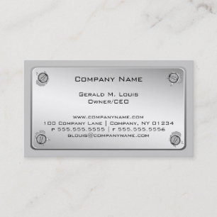 Cartes de plaque métallique d'entreprise de