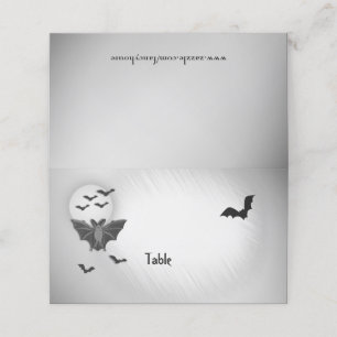 Cartes de Pleine lune Halloween Bats