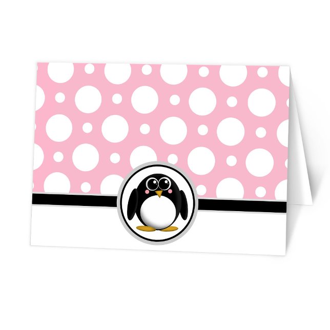 Cartes de points Pingouin Rose Personnalisées (Créateur téléchargé)