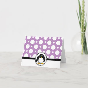 Cartes de points Polka pourpre personnalisées Ador