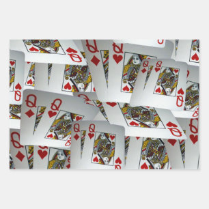 Cartes De Poker Queens, Feuilles D'Enveloppement C