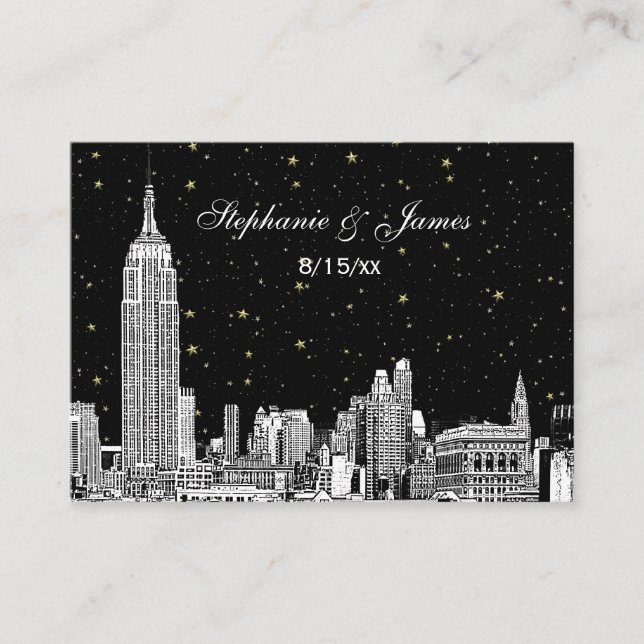 Cartes de positionnement couleur Etted NYC Skyline (Devant)