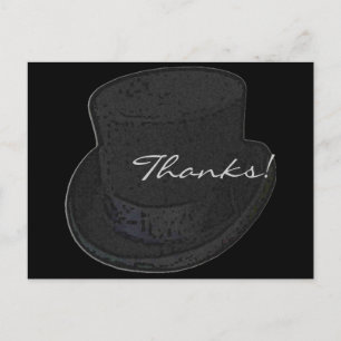 Cartes de poste Merci chapeau supérieur