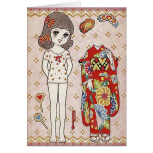 Cartes de poupée papier Komono