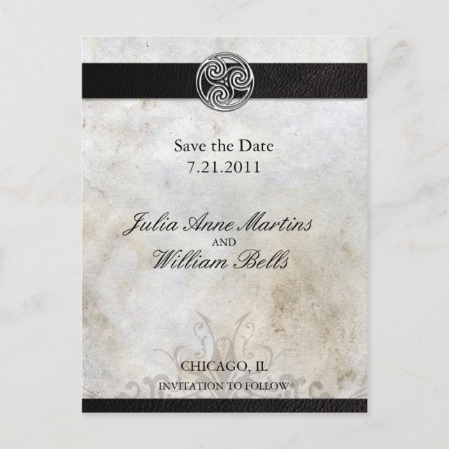 Cartes de pré-réservation à motif de noeud celtiqu (Devant)