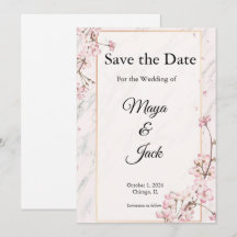 Cartes de préavis de mariage sophistiquées