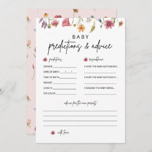 Cartes de prédiction et de conseil du Baby shower 