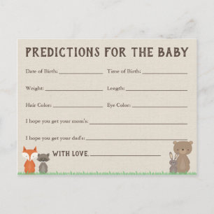 Cartes de prédiction pour bébé Woodland pour Baby 