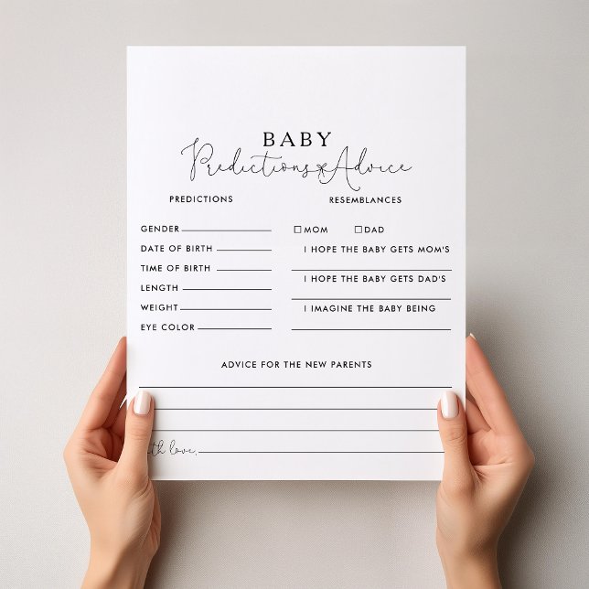 Cartes de prédictions et de conseils pour bébé en  (Créateur téléchargé)