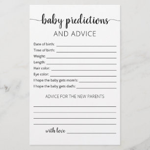 Cartes de prédictions et de conseils pour bébé pou