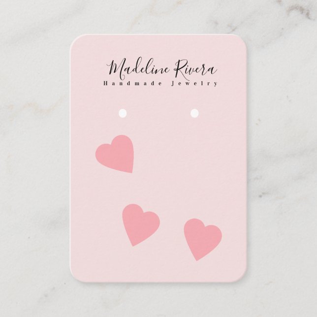 Cartes de Présentation Artisanale pour Boucles d'O (Devant)