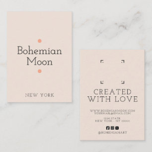 Cartes de présentation de boucles d'oreilles bohèm