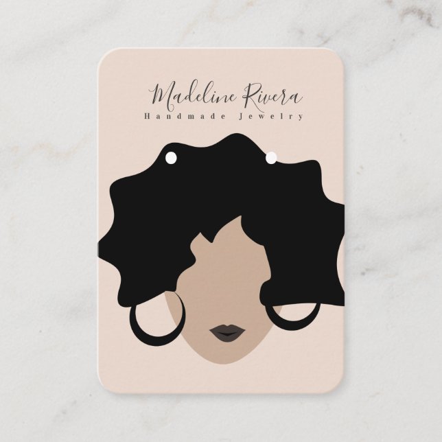 Cartes de présentation pour boucles d'oreilles art (Devant)
