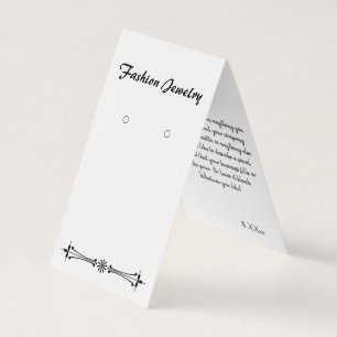 Cartes de Présentation pour Boucles d'Oreilles Aut