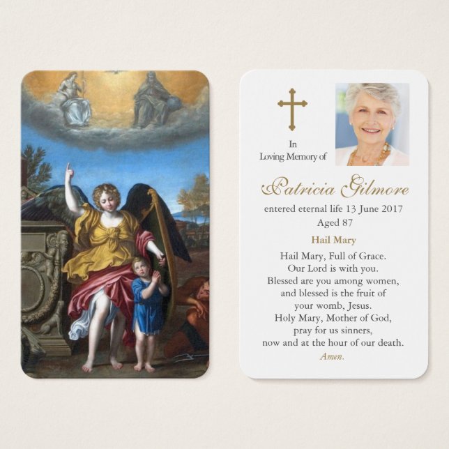 Cartes de prière | Ange gardien (Devant & derrière)