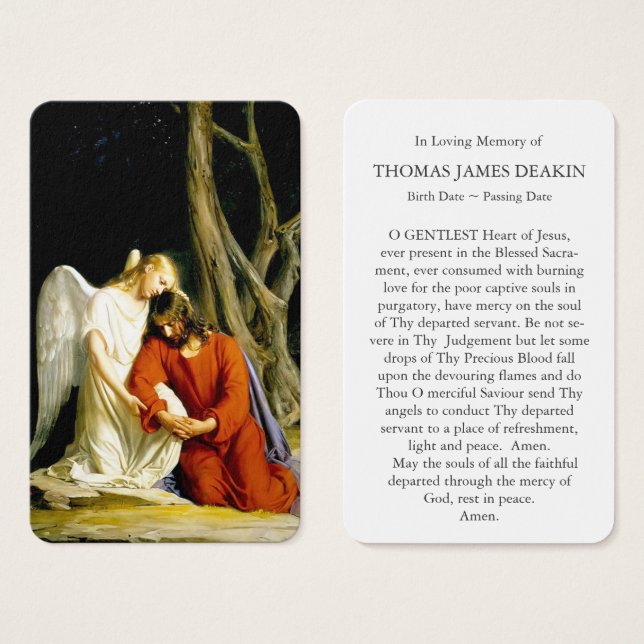 Cartes de prière | Angel de réconfort (Devant & derrière)