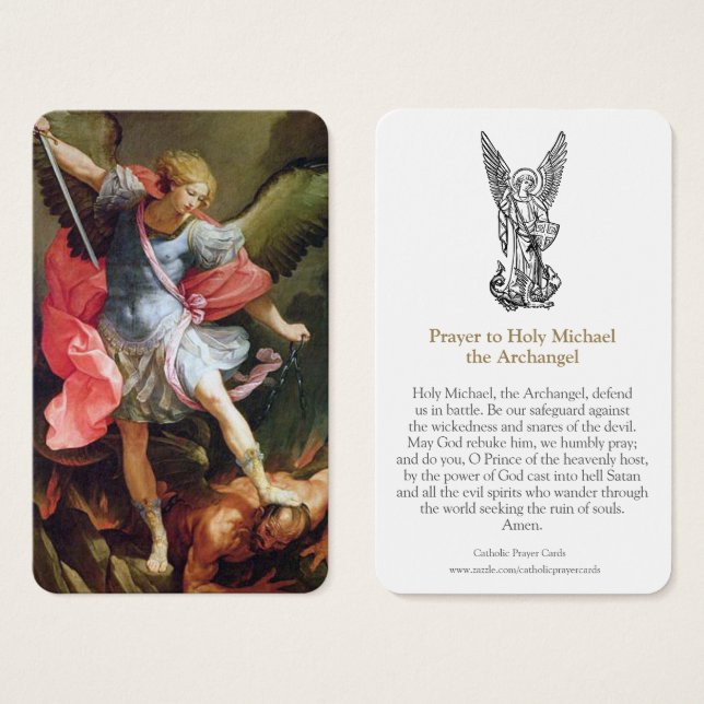 Cartes de prière | Archange Michael (Devant & derrière)