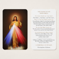 Cartes de prière | Chaplet de miséricorde divine