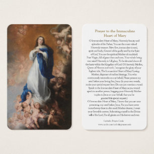 Cartes de prière   Coeur immaculé 010