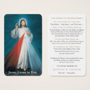 Cartes de prière   Divine Mercy Chaplet 01
