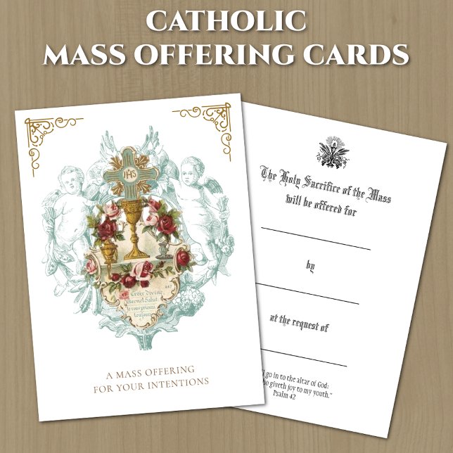 Cartes de prière d'oblation de la messe catholique (Créateur téléchargé)