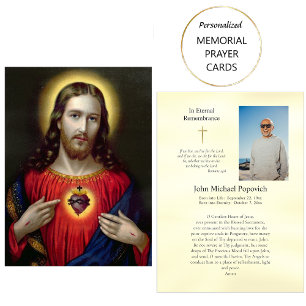 Cartes de prière du Sacré-Coeur de Jésus