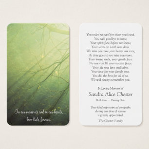 Cartes de prière   Forêt pacifique