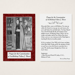 CARTES DE PRIÈRE FULTON SHEEN ARCHBISHOP