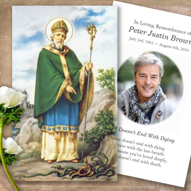 Cartes de prière | Glorieux St Patrick (catholic, religious, celebration of life, in loving memory of, prayer cards for bereavement)