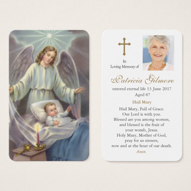 Cartes de prière | Guardian Angel 2 (Devant & derrière)