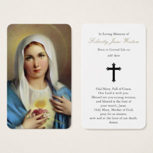 Cartes de prière   Italien Mary